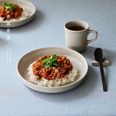 日本studiom'做旧灰粗陶杯碗盘