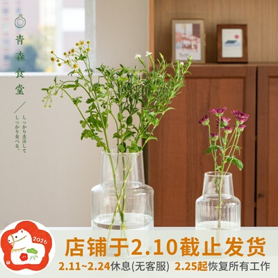 hornplease复古再生玻璃花瓶