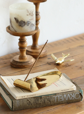 日本黄铜钥匙扣露营固定夹线香盘