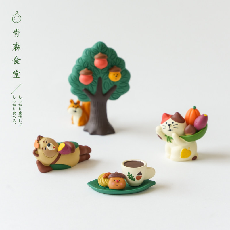 动物橡子山可爱迷你装饰摆件