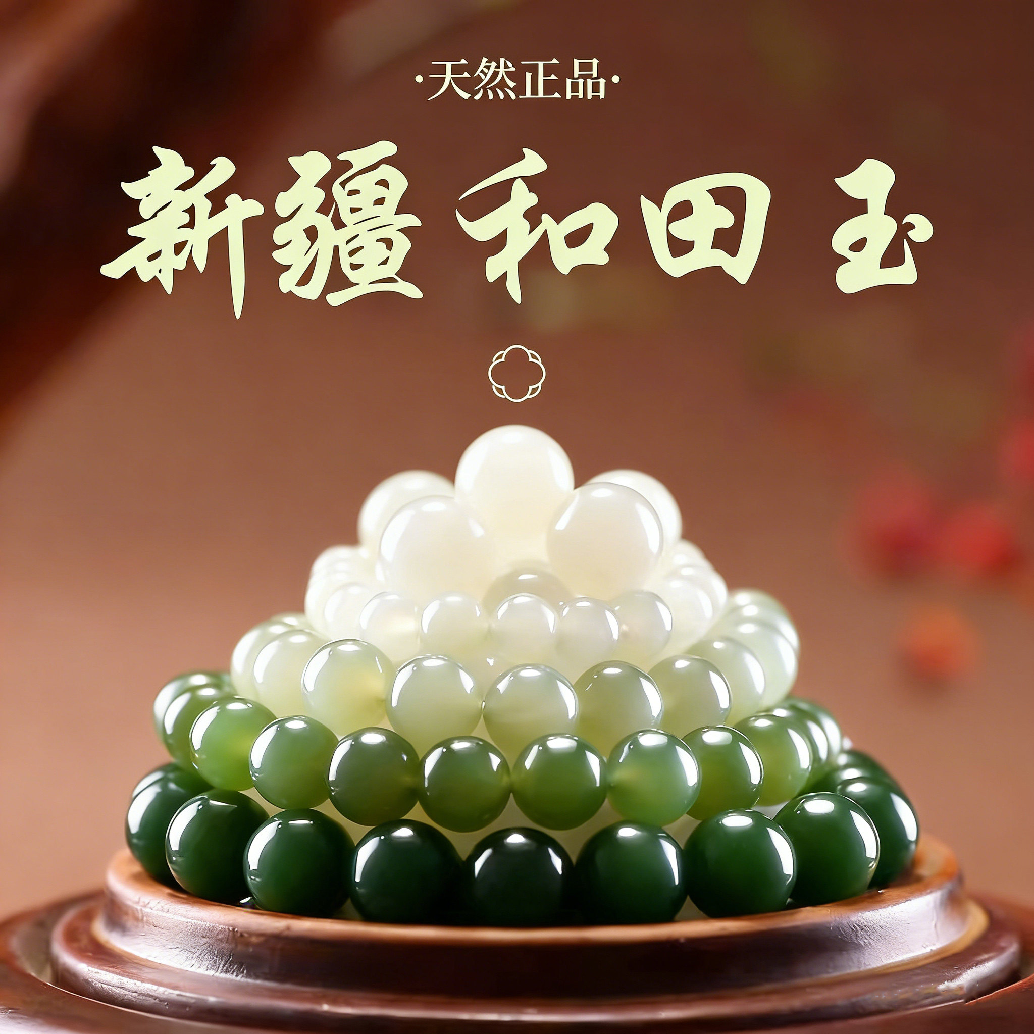 天然和田玉手串散珠高端真品新疆晴水玉石配珠串珠子diy手链配件