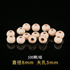 100 pieces/large holeshemu wooden beads/8mm [logs polished round and non -cracks]