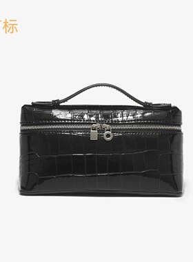 LP19英伦风鳄鱼纹饭盒包单肩斜跨手提包女小众轻奢石头包复古