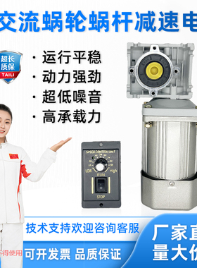 台力交流涡轮蜗杆减速电机40W~370W调速马达RV30/040/050型减速箱