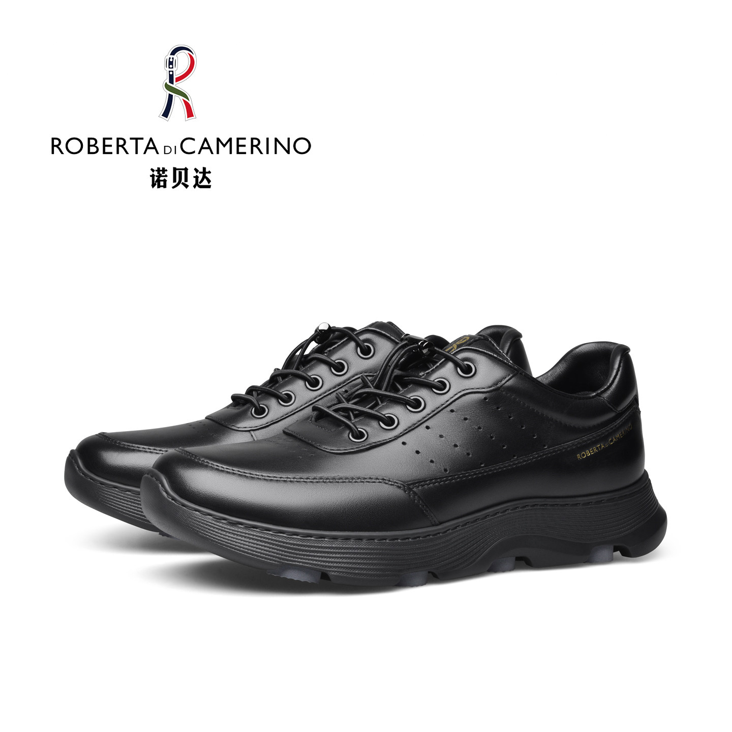 意大利诺贝达男鞋春夏季男士休闲皮鞋男真皮透气软底减震运动鞋子