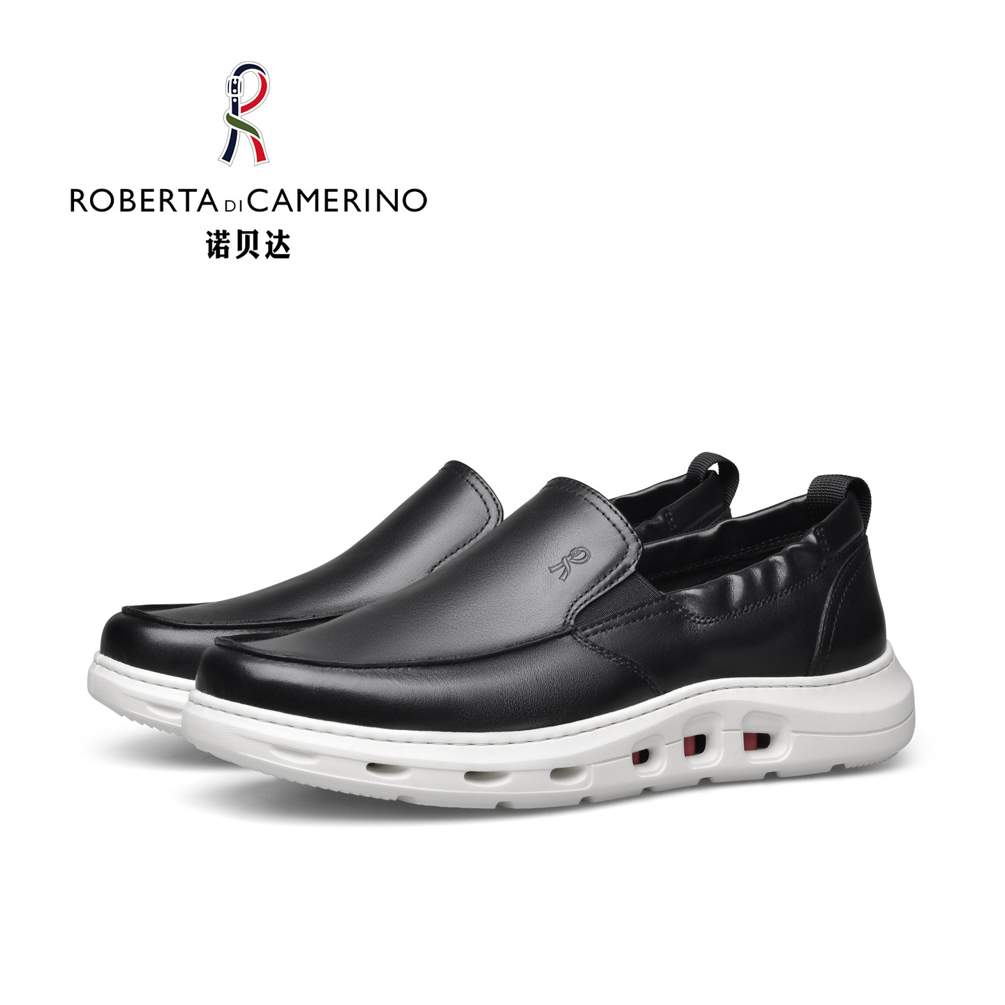 意大利诺贝达男鞋春夏季男士休闲皮鞋男真皮透气单鞋软底乐福鞋