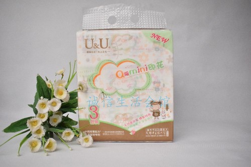 U&U抑菌印花抽纸134抽3层纸巾