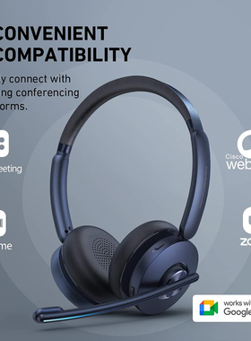 PowerConf H700头戴式无线蓝牙耳机hifi ANC降噪办公会议录音耳麦