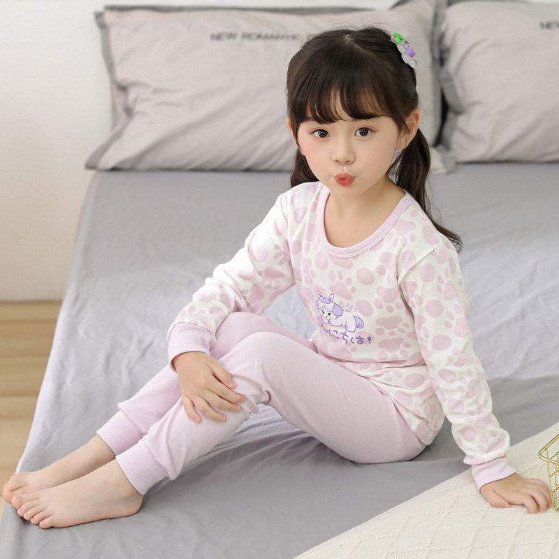 儿童秋衣秋裤全棉女童纯棉内衣