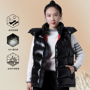 KEAISHI香港轻奢2025冬季黑色进口天鹅绒马甲外套高端品牌马夹女