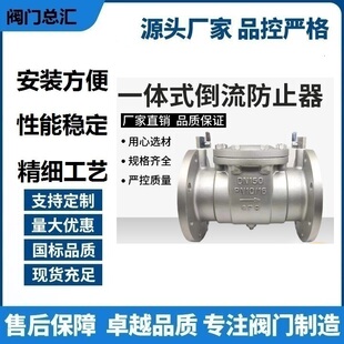 DF41W 6580 回流防铸钢污水阀 16P隔断不锈钢倒流防止器DN50125