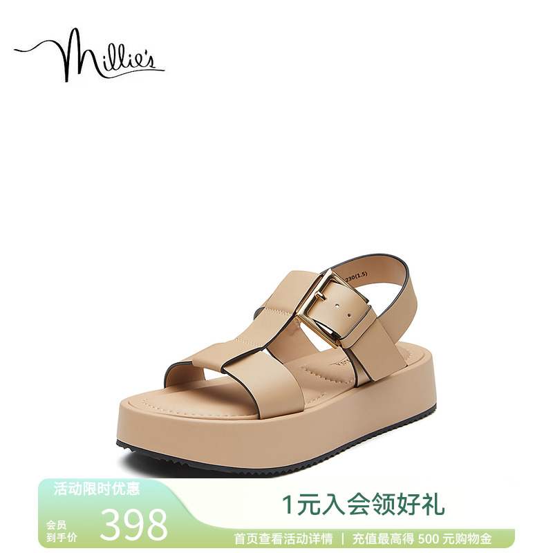 商场同款厚底凉鞋妙丽