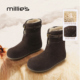 加绒保暖短靴巨好看棉鞋 MILLIE 靴子女 雪地靴女款 冬季 妙丽女鞋