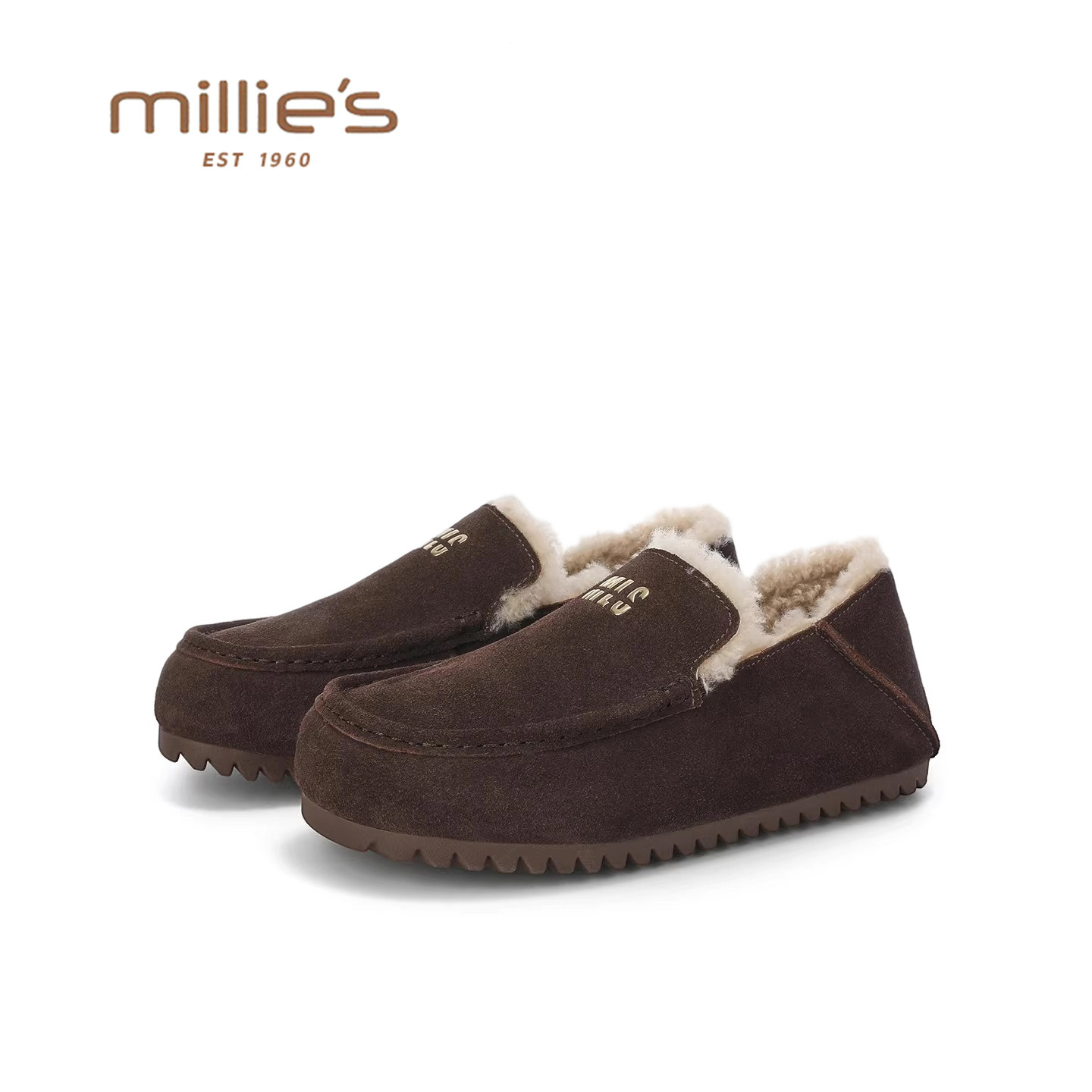 妙丽平底驼色棉鞋女爆款2025新款冬季加绒勃肯鞋一脚蹬乐福豆豆鞋,女鞋,勃肯鞋/软木鞋,淘宝优惠券,粉丝福利购,淘宝优惠卷