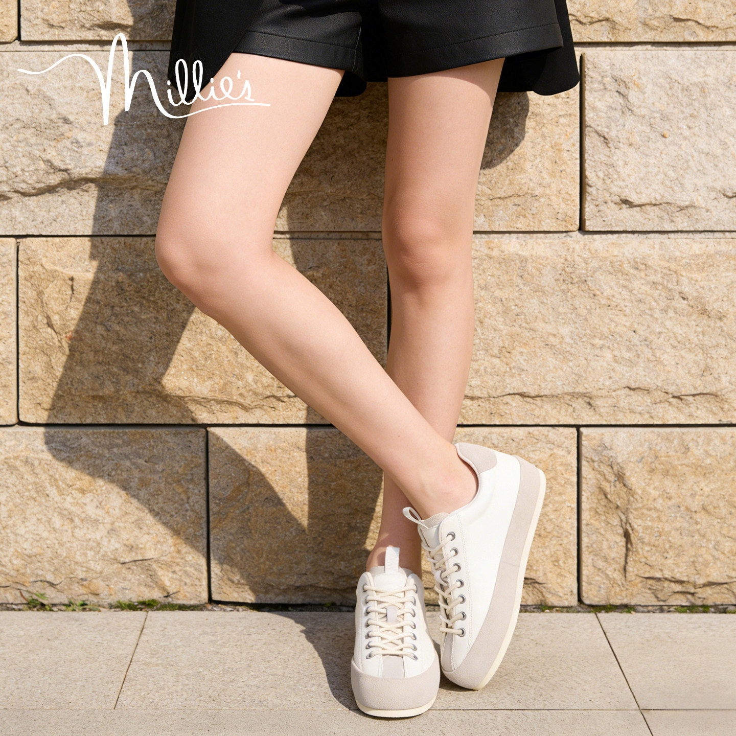 MILLIE'S/妙丽真皮软底深口渔夫鞋女2026春新款百搭系带休闲板鞋,女鞋,渔夫鞋,淘宝优惠券,粉丝福利购,淘宝优惠卷