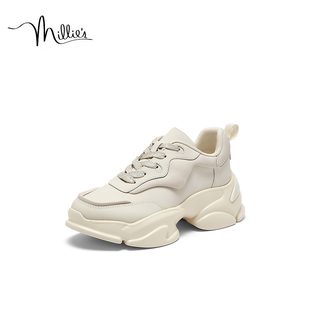 millies妙丽牛皮时尚 21982CM3 运动休闲厚底女老爹鞋