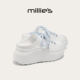 厚底增高小白鞋 MILLIE 休闲包头拖 女2026春季 新款 妙丽外穿拖鞋