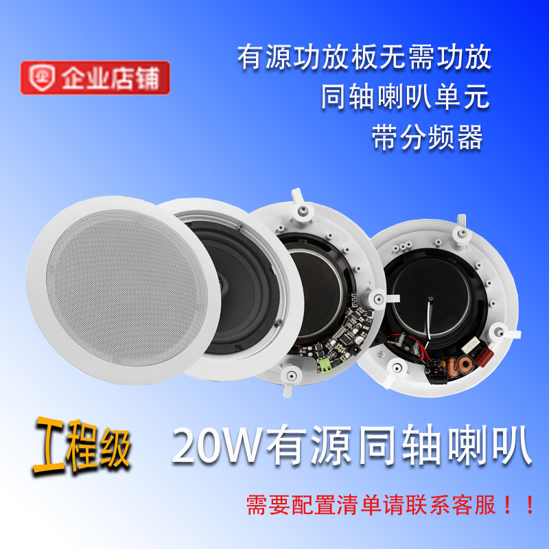 有源同轴蓝牙音箱全频重低音公共广播系统嵌入式扬声器蓝牙喇叭
