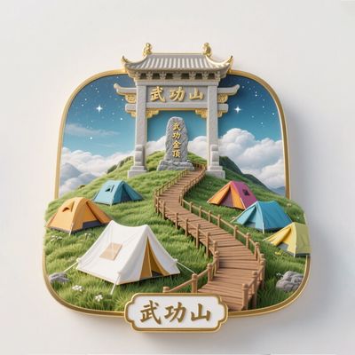【武功山】金属磁吸浮雕冰箱贴