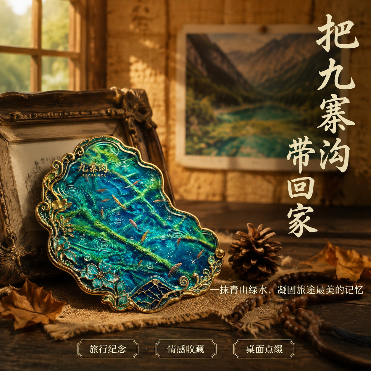 九寨沟文创金属冰箱贴伴手礼