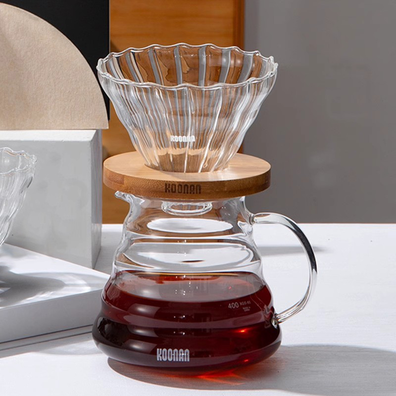 koonan玻璃手冲咖啡套装入门咖啡壶手磨咖啡机全套器具分享壶滤杯