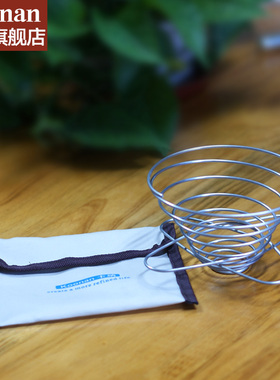 koonan手冲咖啡v60滤杯 滴漏式便携不锈钢弹簧家用金属咖啡过滤器