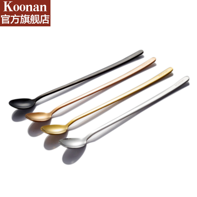 koonan咖啡勺子长柄韩式加长汤匙