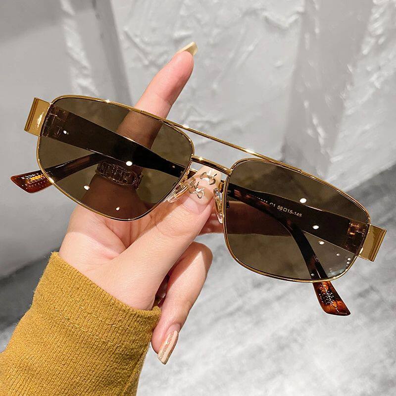 猫眼墨镜女款高级感时尚小脸椭圆形眼镜复古茶色太阳镜防紫外线