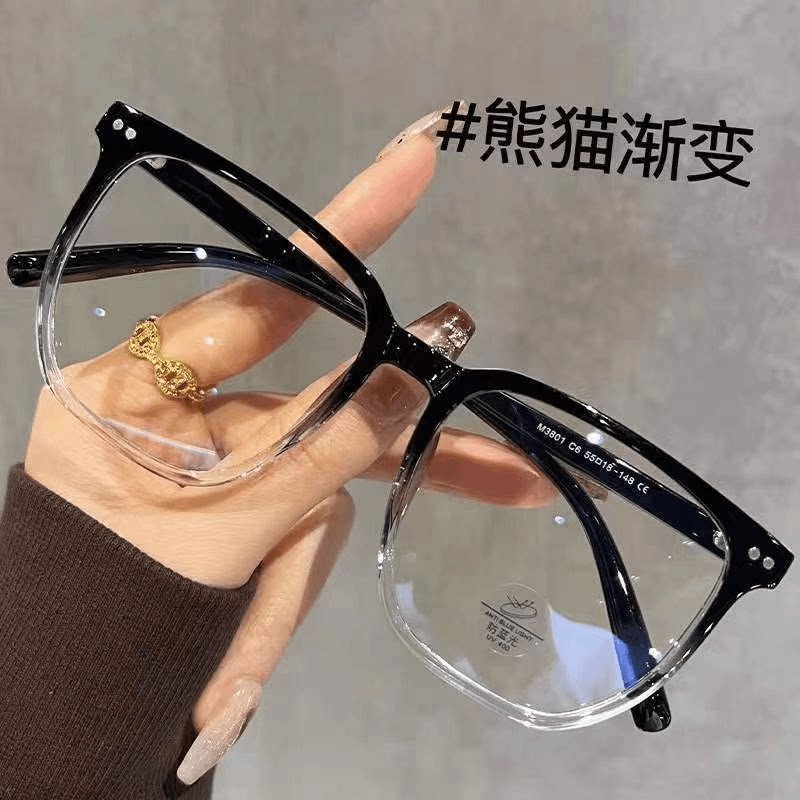 回头率超高!温柔小众痞帅方框可配度数素颜平光镜近视眼镜男女in