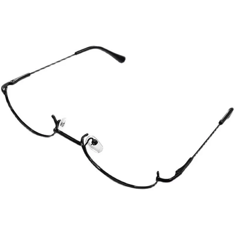 二次元软妹半框眼镜无镜片日系拍照造型搭配可爱萌妹黑色框架女潮