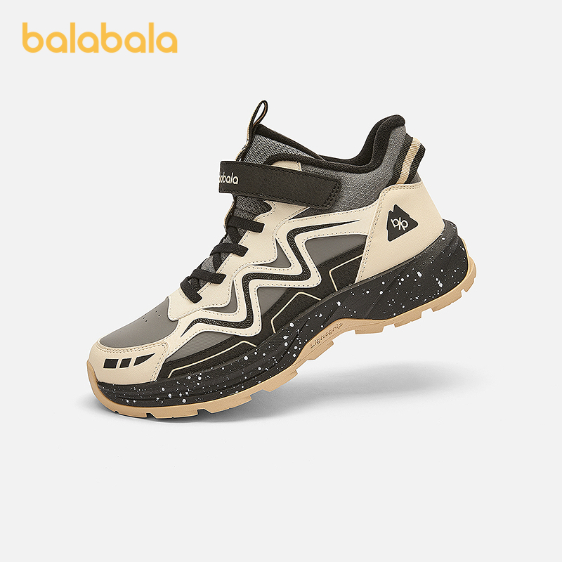 【商场同款】巴拉巴拉儿童运动鞋加绒男童鞋秋冬2025新款户外鞋子