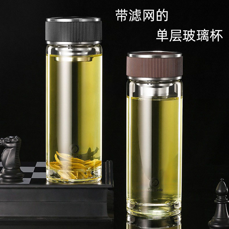商务办公杯明霞高硼硅单层玻璃杯