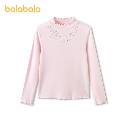 【balaOne】巴拉巴拉女童长袖t恤儿童上衣打底衫2026秋冬童装新款