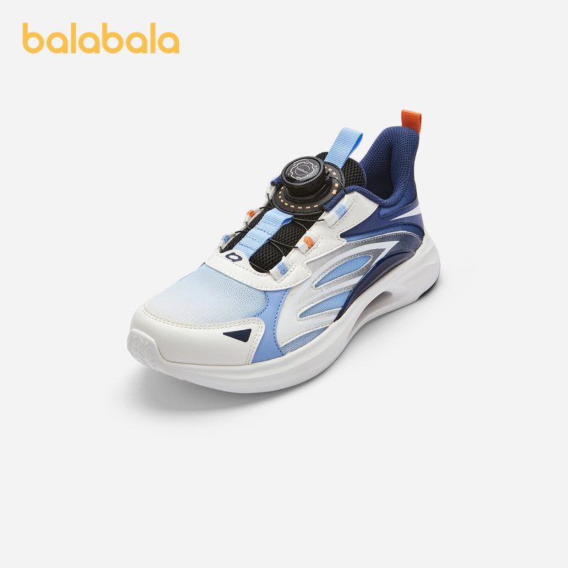 巴拉巴拉童鞋儿童运动鞋男童跑步鞋秋季2024新款透气网布鞋旋钮扣