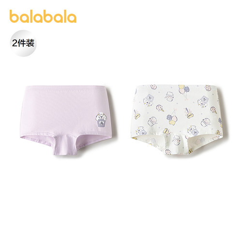 巴拉巴拉内裤女童四角短裤两条装
