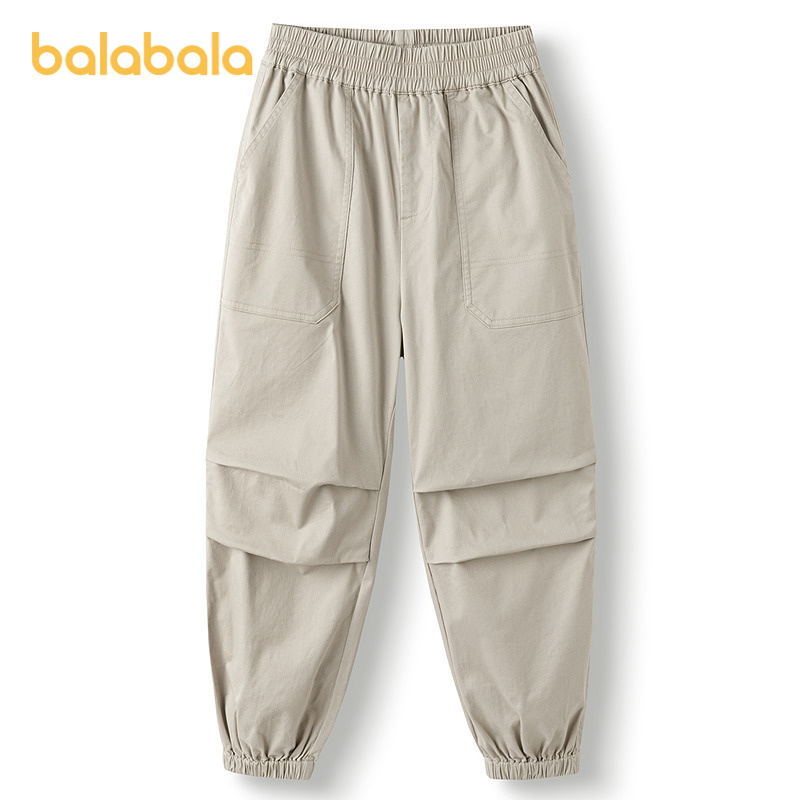 巴拉巴拉balaone童装儿童裤子男童女童2025秋装新款束口降落伞裤