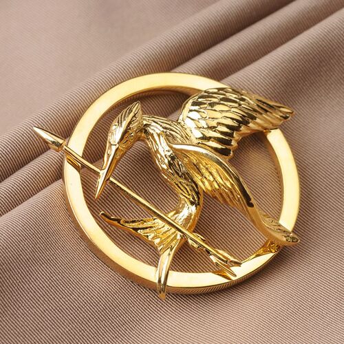 大表姐同款 饥饿游戏学舌鸟嘲笑鸟胸针 925银徽章 Mockingjay复刻