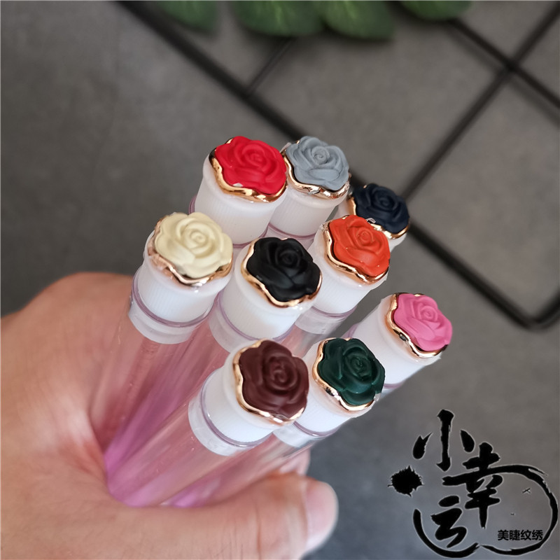 1支 金边玫瑰 一次性睫毛刷 管装小梳子美睫可弯折螺旋睫毛软刷