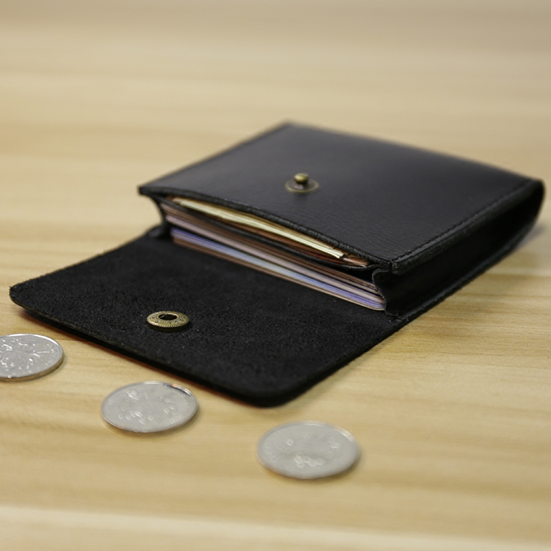 卡包男女短款钱包日韩休闲钱夹手工大容量零钱包复古皮夹搭扣ins