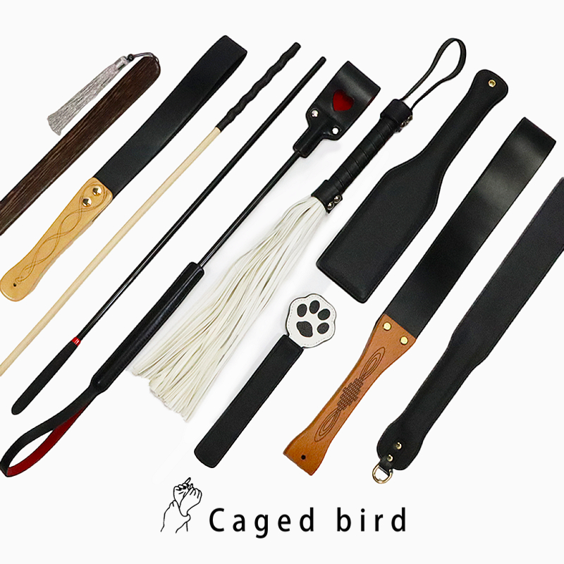 皮拍套装马鞭藤条鞭子笼中鸟