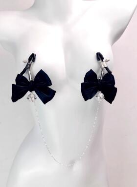 笼中鸟*长链流光蝴蝶结草莓夹饰品铃铛尾巴插件cosplay情侣道具