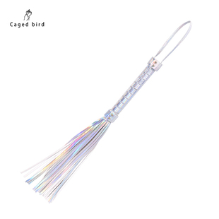 笼中鸟*流苏皮鞭cosplay手持演出道具散鞭双钉镭射