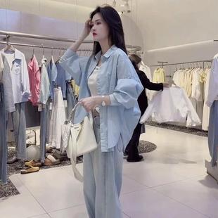 新款 休闲百搭防晒薄款 女春夏季 透气长袖 宽松显瘦洋气叠穿上衣 衬衫
