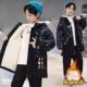 加厚派克服中大童洋气儿童装 冬季 棉衣 2024新款 男童加绒外套秋冬款