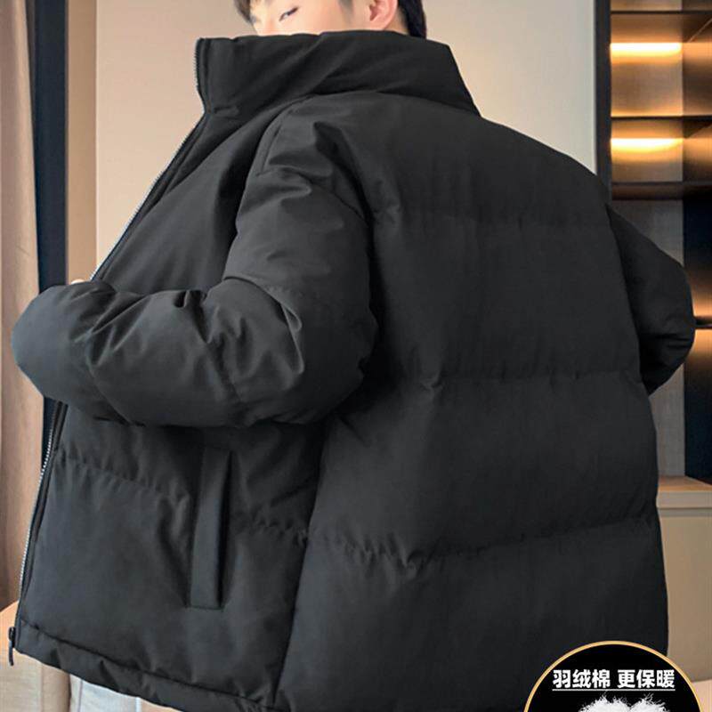棉外衣男羽绒服秋冬2025新款青年防寒加厚保暖夹克冬季外衣