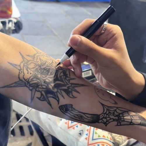 jagua海娜手绘膏藏青色果汁液笔