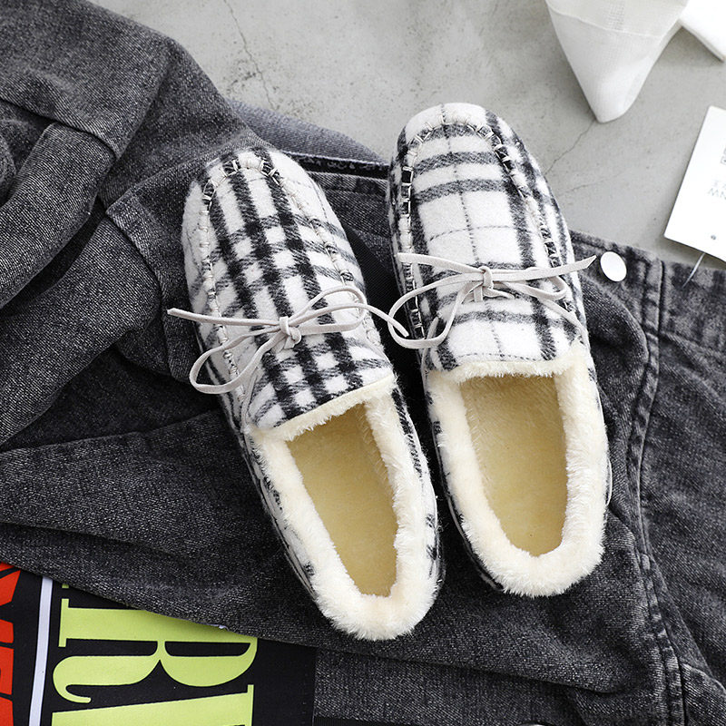 豆豆鞋女2018新款冬季休閑保暖毛毛鞋女網紅鞋子壹腳蹬女士棉鞋在類目 女鞋, 低幫鞋中 - 來自Buy2taobao.com提供專業的淘寶代購服務