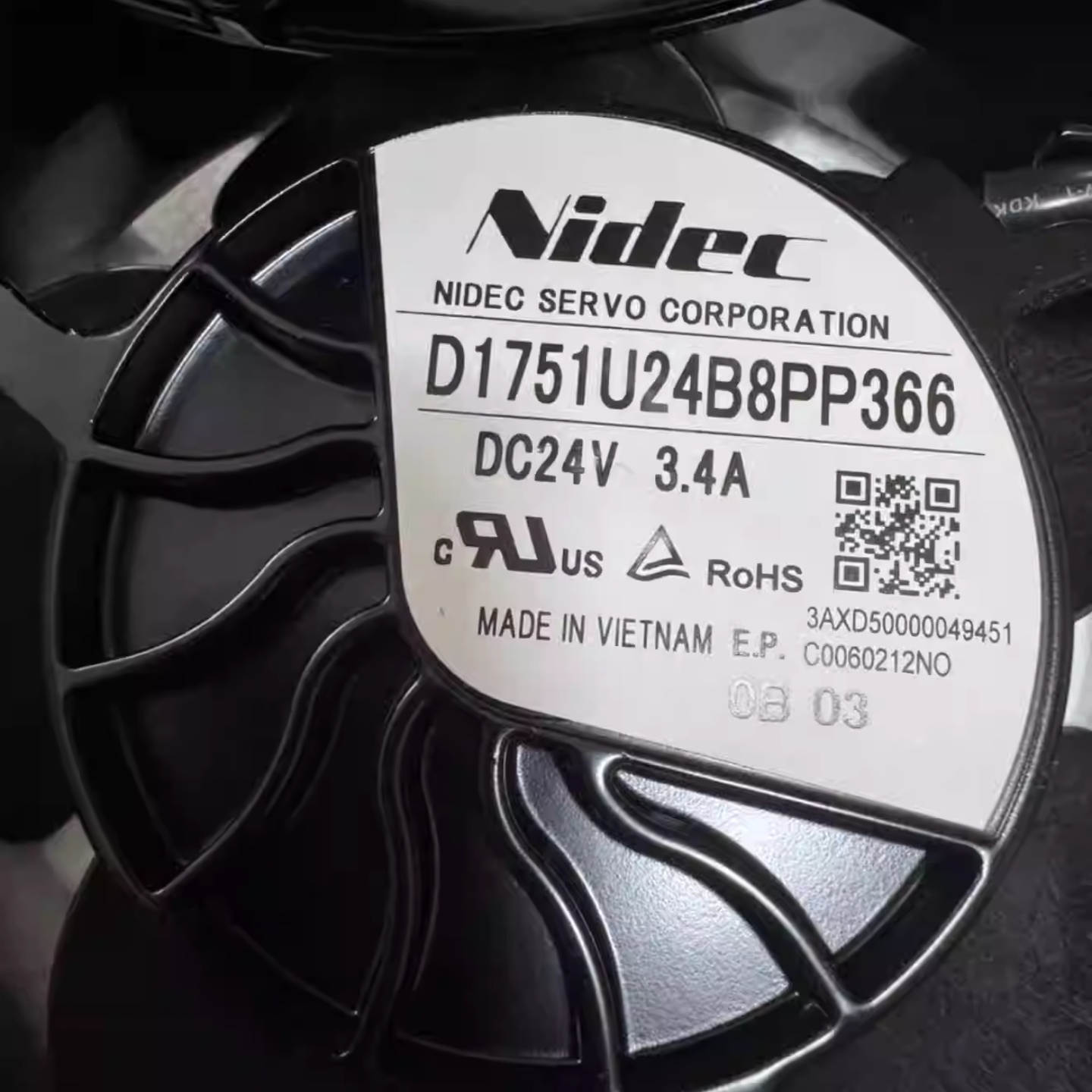 全新正品Nidec D1751U24B8PP366 24V 3.4A ACS880变频器风扇散热