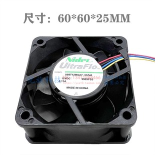 U60T12MGA7 MUA7 53J321 6025 57Z40风扇6CM 12V Nidec