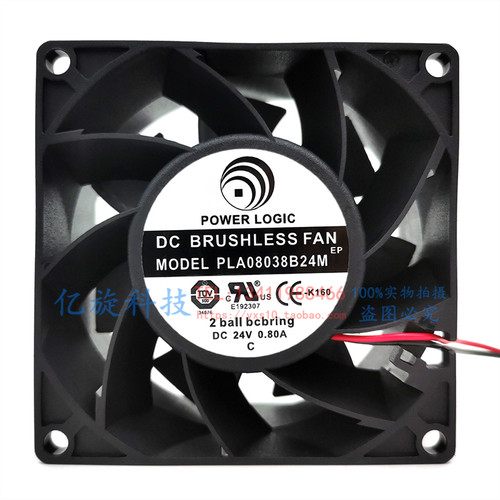 POWER LOGIC PLA08038B24M DC 24V 0.80A 8038 服务器 散热风扇
